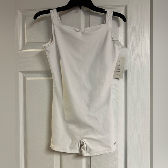 Dance/Biketard White Romper NWT Size Small - Picture 1 of 6